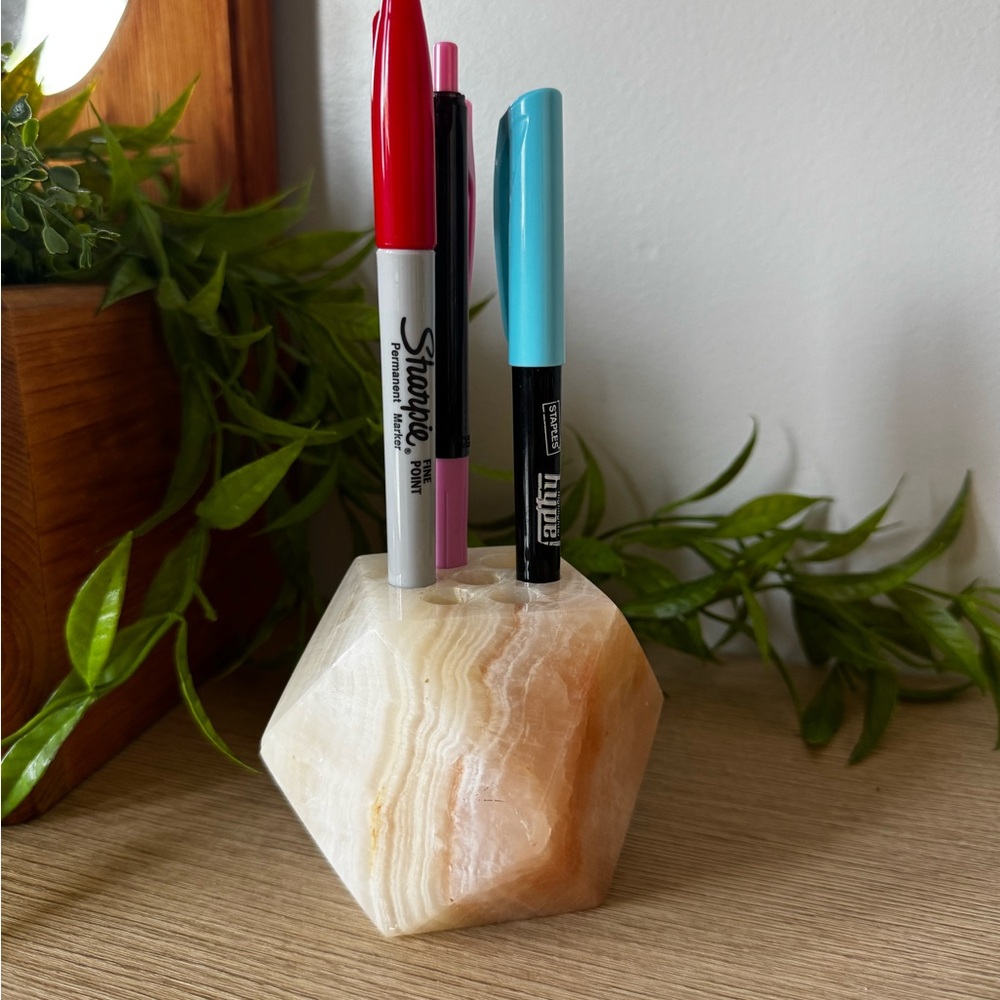 Elegant Marble Pen Holder